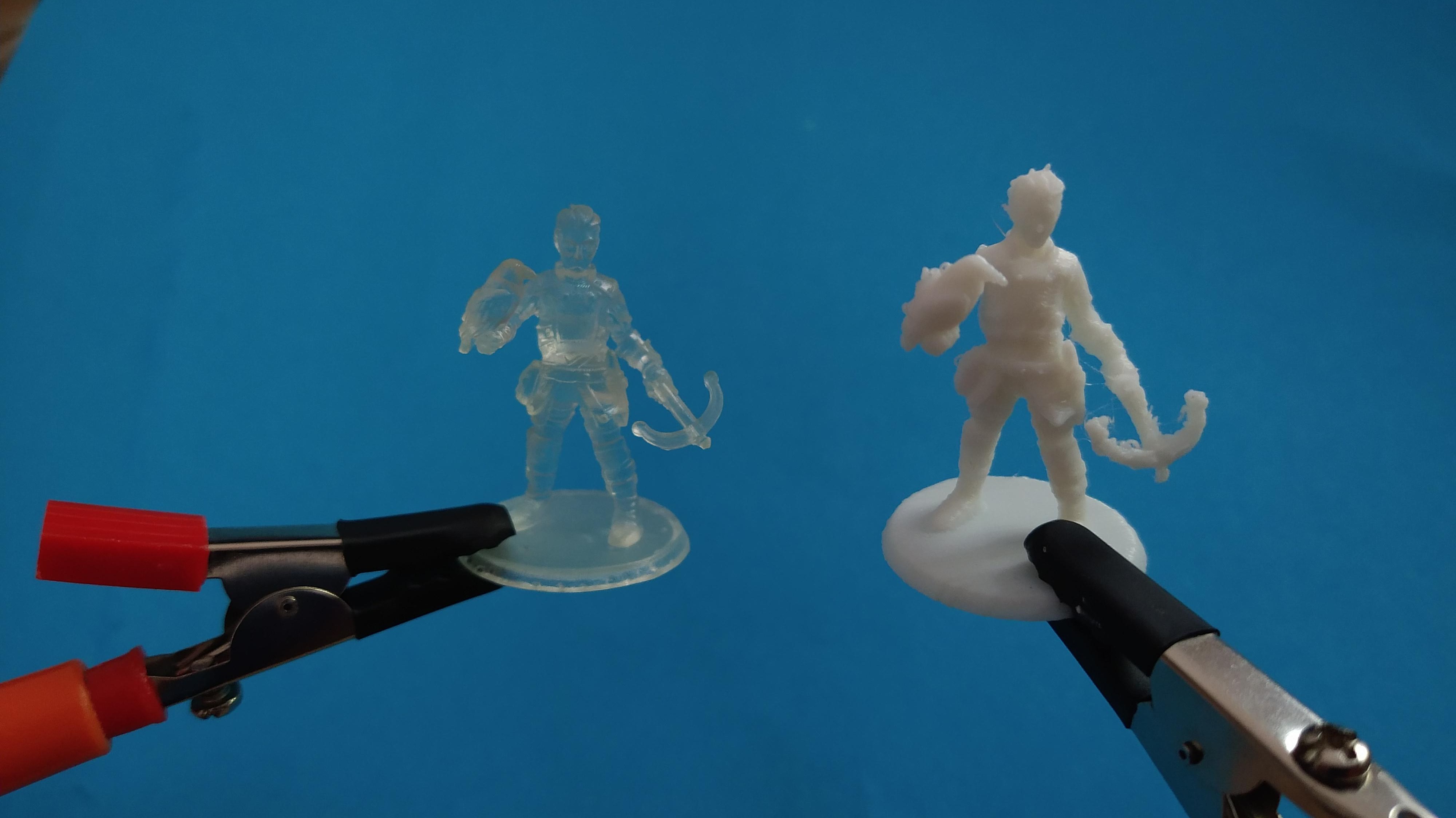 3D printed figures size comparison - multiple scales